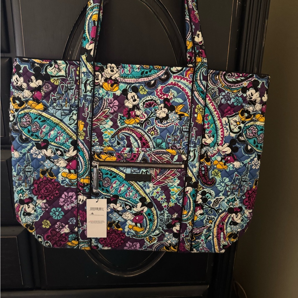 Disney Collection by Vera Bradley, the Paisley Floral Mickey Mouse Tote Bag